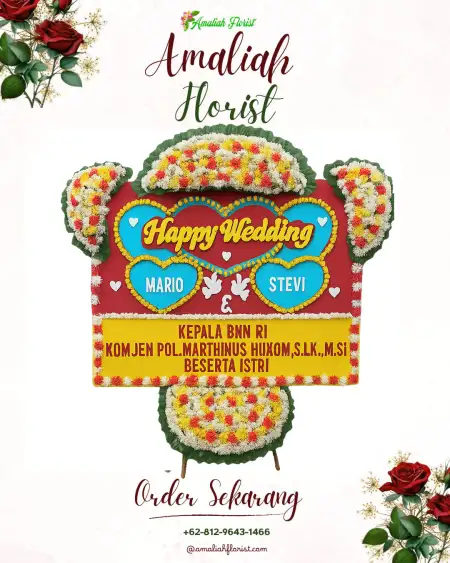 Papan Bunga Pernikahan Ujungaris